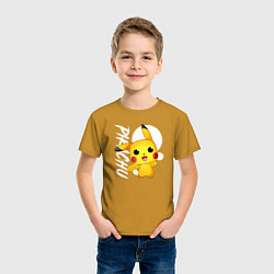 Футболка хлопковая детская Funko pop Pikachu, цвет: горчичный — фото 2