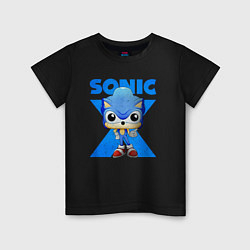 Футболка хлопковая детская Funko pop Sonic, цвет: черный