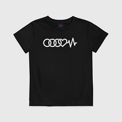 Футболка хлопковая детская Люблю свою Audi, цвет: черный