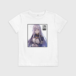 Футболка хлопковая детская Милая Владилена - 86, цвет: белый