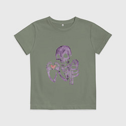 Футболка хлопковая детская С любовью, цвет: авокадо