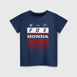Футболка хлопковая детская Honda racing, цвет: тёмно-синий