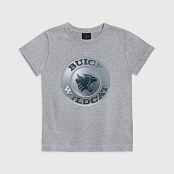 Футболка хлопковая детская Buick Wildcat - logotype, цвет: меланж