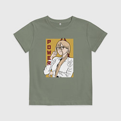 Футболка хлопковая детская Милая Пауэр, цвет: авокадо
