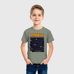 Футболка хлопковая детская Pac-Man на ZX-Spectrum, цвет: авокадо — фото 2