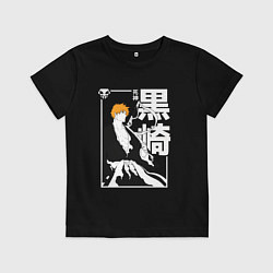 Футболка хлопковая детская Тысячилетняя война - Ичиго - Блич, цвет: черный