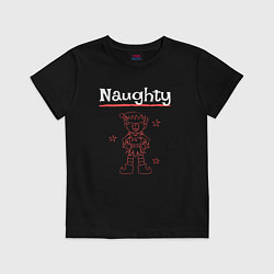 Футболка хлопковая детская Naughty elf, цвет: черный