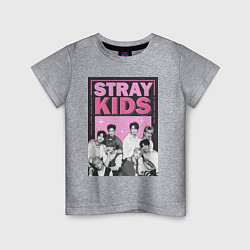 Футболка хлопковая детская Stray Kids boy band, цвет: меланж