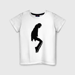 Футболка хлопковая детская Силуэт Майкла Джексона - Minimalism, цвет: белый