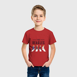 Футболка хлопковая детская Beagles, цвет: красный — фото 2
