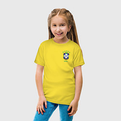 Футболка хлопковая детская Пеле ретро форма, цвет: желтый — фото 2