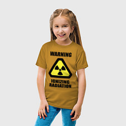 Футболка хлопковая детская Ионизирующее радиоактивное излучение, цвет: горчичный — фото 2