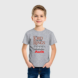 Футболка хлопковая детская Audi - властелин колец, цвет: меланж — фото 2