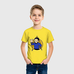 Футболка хлопковая детская Spoke - vault boy, цвет: желтый — фото 2