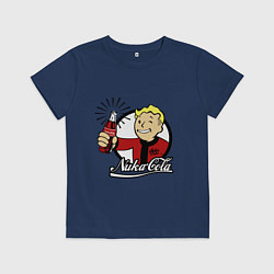 Футболка хлопковая детская Vault boy - nuka cola, цвет: тёмно-синий