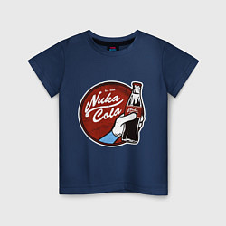 Футболка хлопковая детская Nuka cola sticker, цвет: тёмно-синий