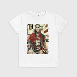 Футболка хлопковая детская Том Харди - кинозвезда, цвет: белый