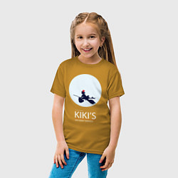 Футболка хлопковая детская Ghibli - Kikis delivery service, цвет: горчичный — фото 2