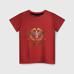 Футболка хлопковая детская SPQR, цвет: красный