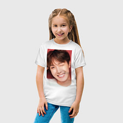 Футболка хлопковая детская Хосоки, цвет: белый — фото 2