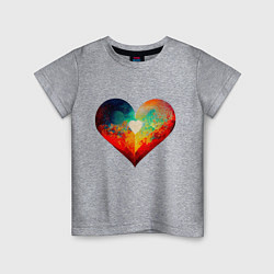 Футболка хлопковая детская My Heart, цвет: меланж