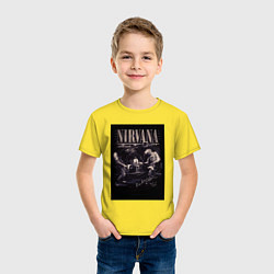 Футболка хлопковая детская Nirvana live, цвет: желтый — фото 2