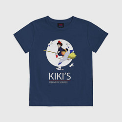 Футболка хлопковая детская Kiki and Jiji, цвет: тёмно-синий