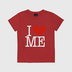 Футболка хлопковая детская I love me, цвет: красный