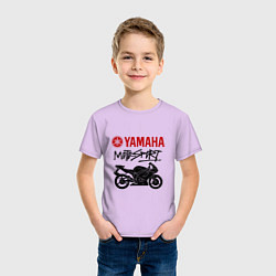 Футболка хлопковая детская Yamaha - motorsport, цвет: лаванда — фото 2