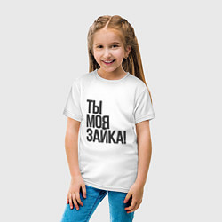 Футболка хлопковая детская Зайке, цвет: белый — фото 2