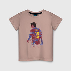 Футболка хлопковая детская Color Messi, цвет: пыльно-розовый