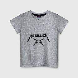 Футболка хлопковая детская Metallica, цвет: меланж