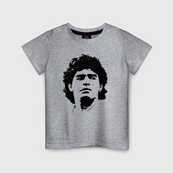 Футболка хлопковая детская Face Maradona, цвет: меланж