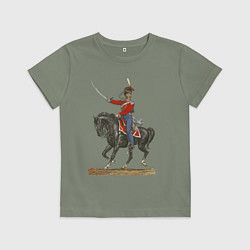 Футболка хлопковая детская Обер-офицер лейб-гвардии казачьего полка, цвет: авокадо