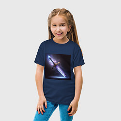 Футболка хлопковая детская Молненосный меч, цвет: тёмно-синий — фото 2