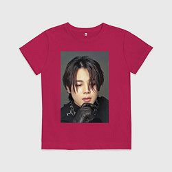 Футболка хлопковая детская Handsome Jimin, цвет: маджента