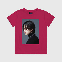 Футболка хлопковая детская Dark side Jimin, цвет: маджента
