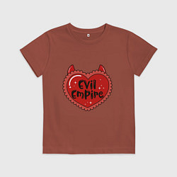 Футболка хлопковая детская Империя зла, цвет: кирпичный