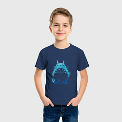 Футболка хлопковая детская Blue Totoro, цвет: тёмно-синий — фото 2