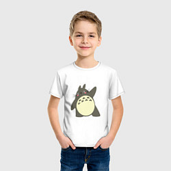 Футболка хлопковая детская Hello Totoro, цвет: белый — фото 2