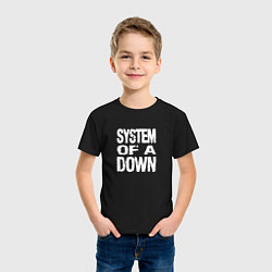 Футболка хлопковая детская System of a Down Toxicity текст, цвет: черный — фото 2