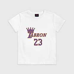 Футболка хлопковая детская King Labron, цвет: белый