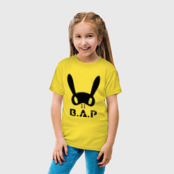 Футболка хлопковая детская B A P big logo, цвет: желтый — фото 2
