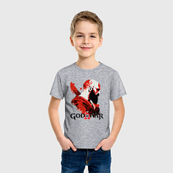 Футболка хлопковая детская Кратос, арт, цвет: меланж — фото 2