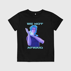 Футболка хлопковая детская Dottore, Be not Afraid, цвет: черный