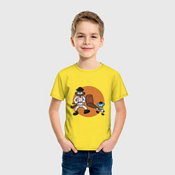 Футболка хлопковая детская Шоу Щекотки и Царапки, цвет: желтый — фото 2
