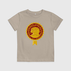 Футболка хлопковая детская Ральф особенный, цвет: миндальный