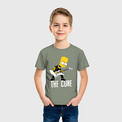 Футболка хлопковая детская The Cure Барт Симпсон рокер, цвет: авокадо — фото 2