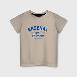 Футболка хлопковая детская Arsenal london the gunners, цвет: миндальный