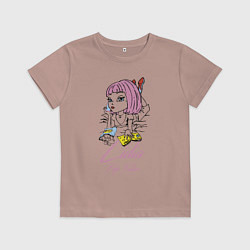 Футболка хлопковая детская Lidia - pulp fiction, цвет: пыльно-розовый